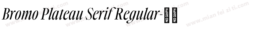 Bromo Plateau Serif Regular字体转换